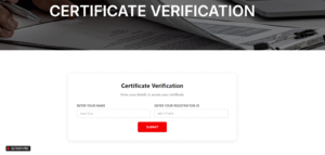 certificate verification u=with Advance search filtering
